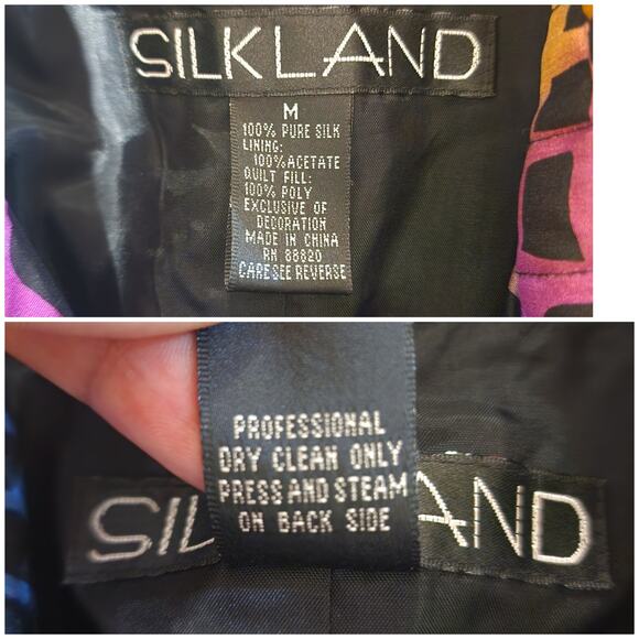 Silkland Multicolor Rainbow Sequin Lightweight Quilted Jacket, Size Medium - Picture 8 of 8